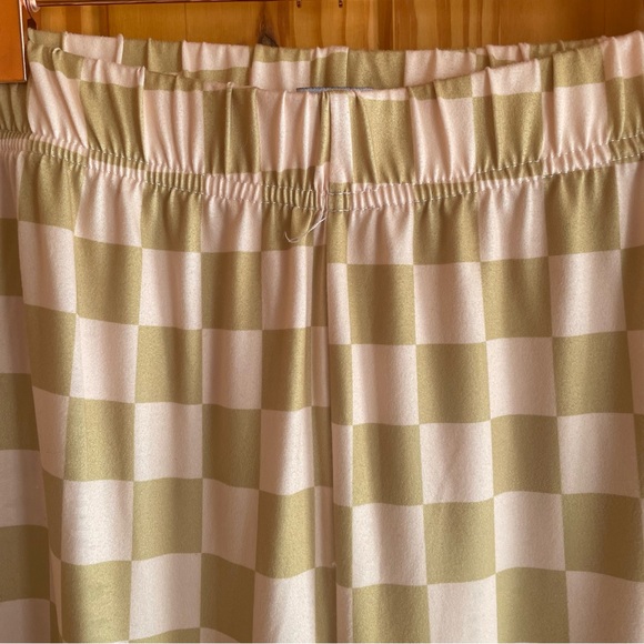 Daisy Del Sol Bell Bottoms - Green Checkerboard - Picture 6 of 10